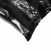 12" x 20" x 5" Black and Silver  Pillow