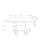 35.5" x 59" x 30" White Metal  Dining Table