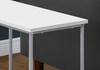 11.75" x 23.75" x 22" White Silver Mdf Metal  Accent Table