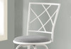 32" x 32" x 88" White  Grey  Metal  Foam  Cotton  Linen  Barstool 2pcs