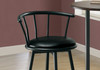 43.5" x 43.5" x 74" Black Metal Foam Leather Look  Barstool