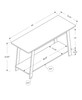 15.75" x 42" x 22.5" Cappuccino Particle Board Laminate TV Stand