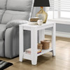 11.75" x 23.75" x 22" White Particle Board Laminate  Accent Table