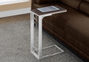 16" x 9" x 24.5" CherryWhite MDF Top and Metal Base Accent Table