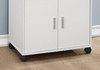 15.25" x 22" x 33" White Particle Board Laminate  Kitchen Cart