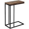 18.25" x 10.25" x 25.25" BrownBlack Particle Board Metal  Accent Table