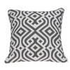 20" x 7" x 20" Gray and White Accent Pillow Cover With Poly Insert