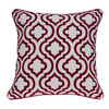 20" x 7" x 20" Transitional Red and White Accent Pillow Cover With Poly Insert