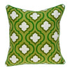 20" x 7" x 20" Cool Traditional Green and White Pillow Cover With Poly Insert