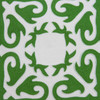 20" x 7" x 20" Traditional Green and White Accent Pillow Cover With Poly Insert