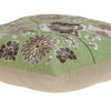 20" x 7" x 20" Tropical Green Pillow Cover With Poly Insert