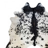 6 Ft Black and White Brindled Cowhide Rug