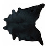 6.5 Ft  Black Dyed Brindled Cowhide Rug