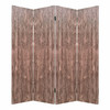 84" x 2" x 84" Brown 4 Panel Wood Woodland - Screen