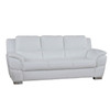 69'' X 34''  X 35'' Modern White Leather Sofa And Loveseat