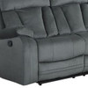 68'' X 38''  Modern Gray Leather Sofa And Loveseat