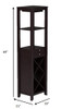 Modern Style Umber Finish Wood Wine Cabinet