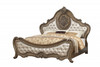 73" X 89" X 76" PU Vintage Oak Wood Upholstery Queen Bed