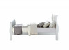 62" X 90" X 47" Platinum Wood Queen Bed