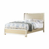 63" X 86" X 51" Champagne Wood Mirror Veneer Queen Bed