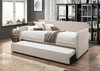 43" X 82" X 37" Fabric Upholstered (Bed) Wood Leg Daybed & Trundle (Twin Size)