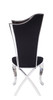 20" X 21" X 43" Fabric Stainless Steel Upholstered Seat Side Chair Set2