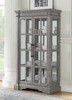 18" X 44" X 80" Salvaged Natural Wood Glass Curio