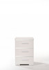 15" X 18" X 25" White (High Gloss) Wood Veneer (Paper) Nightstand