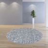 8' Slate Grey Heather Round Indoor Shag Rug