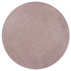 8' Round  Polyester Rose Pink Area Rug