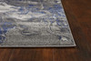 8'x11' Grey Machine Woven Abstract Watercolor Indoor Area Rug