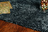 8' x 10' Polyester Black Heather Area Rug