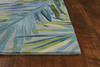 5'x8' Grey Blue Hand Tufted Tropical Palms Indoor Area Rug