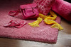 8' x 11'  Bright Hot Pink Shag Area Rug
