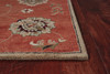 8'x11' Sienna Orange Hand Tufted Allover Traditional Floral Indoor Area Rug