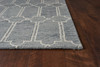 9' x 12'  Wool Blue Area Rug