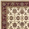 5'x8' Ivory Red Machine Woven Floral Traditional Indoor Area Rug