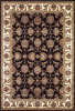 5' x 8' Black or Ivory Floral Bordered Area Rug
