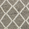 3'x5' Dark Grey Hand Woven Diamond Pattern Indoor Area Rug