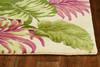 3' x 5' Beige Palm Leaves Wool Indoor Area Rug