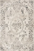 5'x8' Grey Machine Woven Distressed Floral Medallion Indoor Area Rug