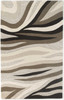 5'x8' Natural Beige Hand Tufted Abstract Waves Indoor Area Rug