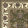 2' x 8' Green or Ivory Traditional Runner Rug
