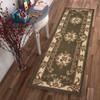 2' x 8' Green or Ivory Medallion Runner Rug