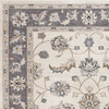 5' x 8' Ivory or Grey Floral Vines Bordered Area Rug