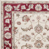 5'x8' Ivory Red Bordered Floral Indoor Area Rug