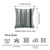 Set of 2 Blue Variegated Stripe Decorative Pillow Covers