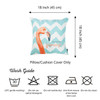 Flamingo and Aqua Chevron Decorative Throw Pillow Cover