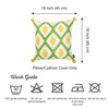 Lemon and Lime Geo Decorative Throw Pillow Cover