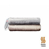 50" x 60" Grey and White Modern Contemporary Heated  Throw Blankets